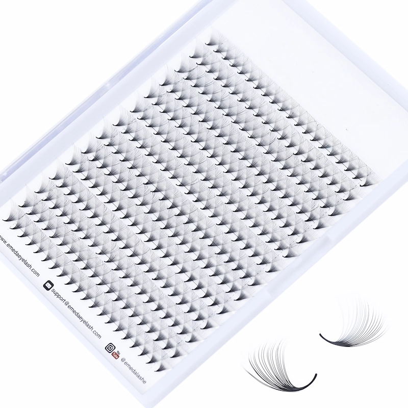 14 Rows Large Tray Premade Fans Eyelash Extensions 8D 20D Private Label