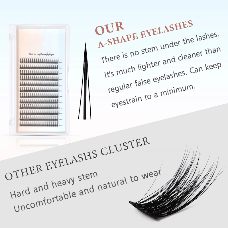 Unique A Shape Fairy Eyelash Extensions Easily to Make Spike Wispy Looks LM